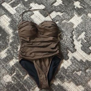 La Blanca Brown One Piece Swim